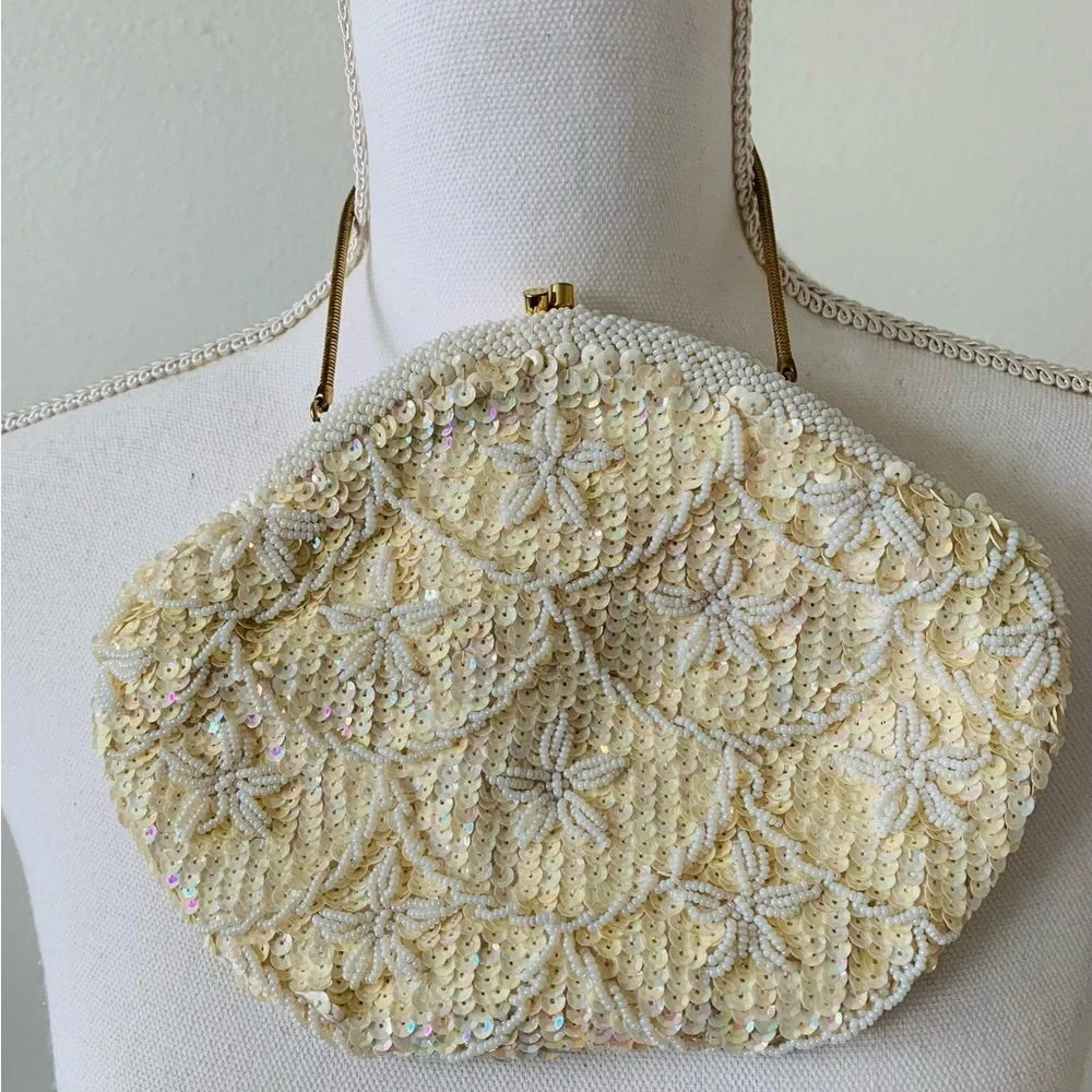 Hand Beaded Emson Marca Registrada Evening Bag 5/8”